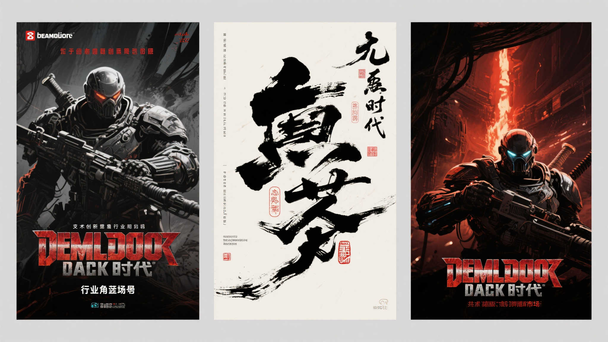 《毁灭战士:黑暗时代》发行商献上水墨风格艺术图庆贺! 《毁灭战士:黑暗时代》发行商献上水墨风格艺术图庆贺!